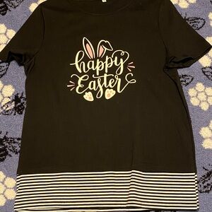 Black 'Happy Easter' Kids Shirt